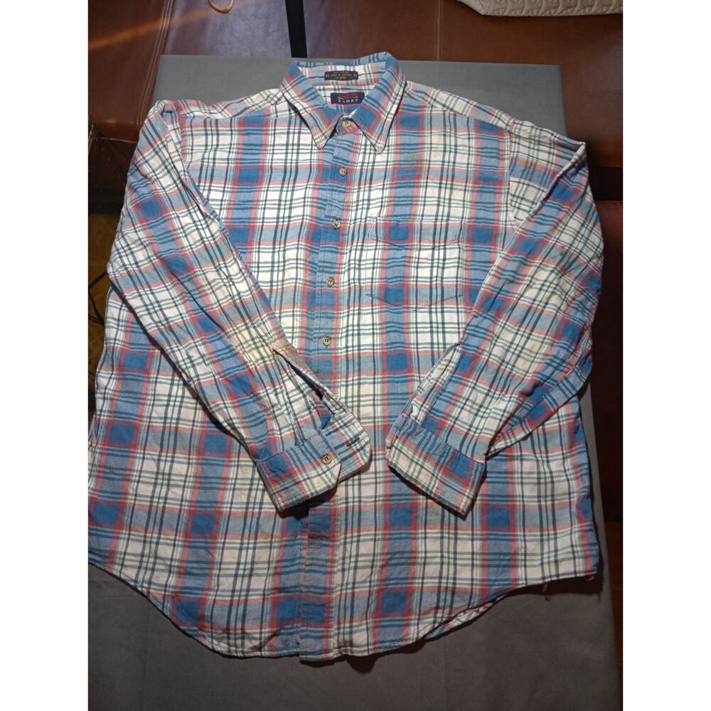 Distressed Button Up Shirt Men's Size XL Arrow Sport